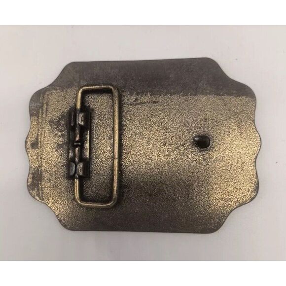 VINTAGE AMERICA'S HEROE'S NEVADA FIRE DEPT BRASS BELT BUCKLE - Picture 4 of 6